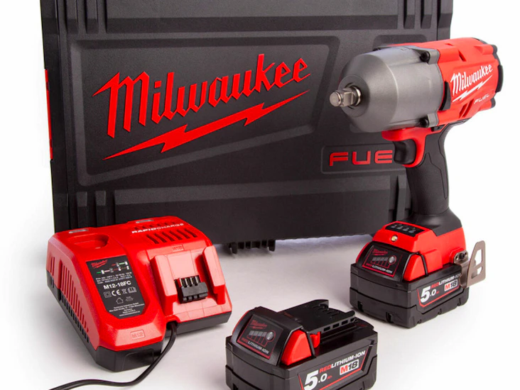 Milwaukee 1/2" impact wrench & 5.0ah battery