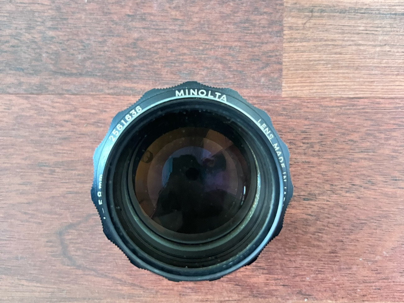 Minolta mc rokkor pg 58mm f1.2 lens canon eos ef fit