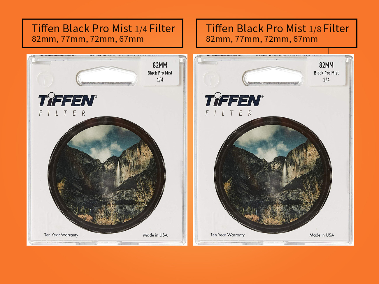 Tiffen pro mist filters (black) - 82mm, 77mm, 72mm, 67mm, 62mm
