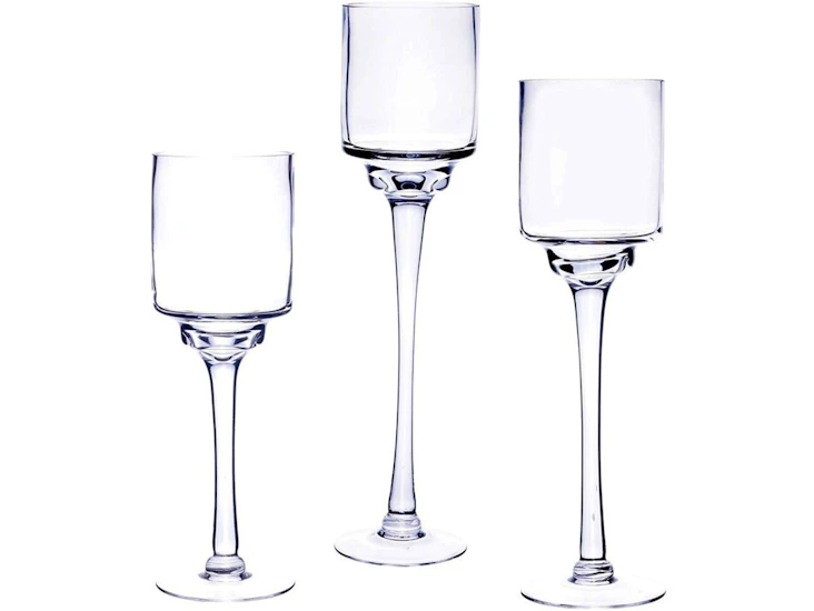 Monet glass candleholder set 3 sizes #115000