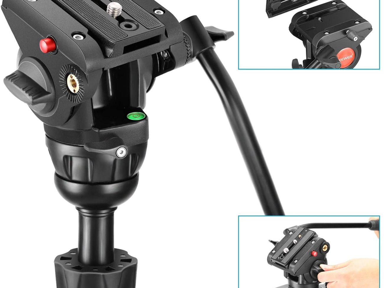 Monfrotto head professional tripod