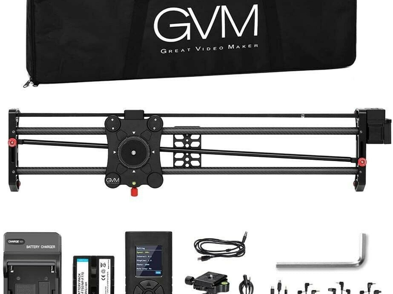 Motorized slider carbon fiber gmv 31'' + head
