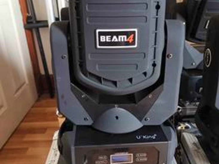 Moving head 100w beam4 (4x25w) pair in flightcases