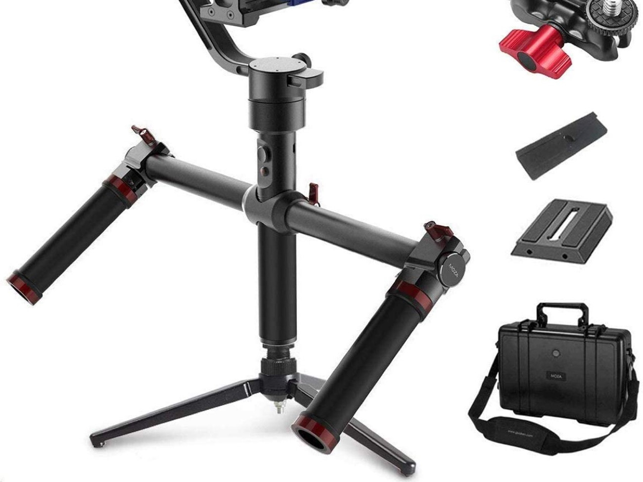 Moza air camera gimbal stabilizer 3-axix dual handheld grip