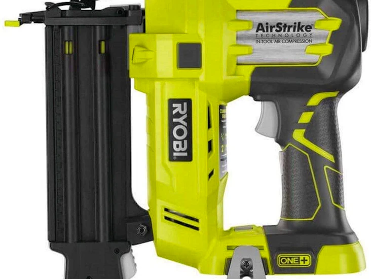Nail gun nailer cordless ryobi r18n18g-0 one+ 18g airstrike, 18v hyper green