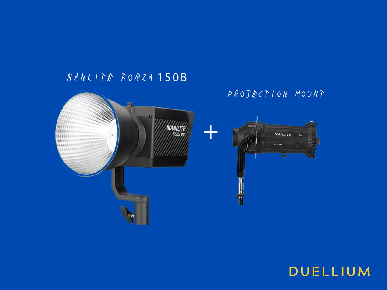 Nanlite forza 150b + nanlite projection mount with 36 degree lens