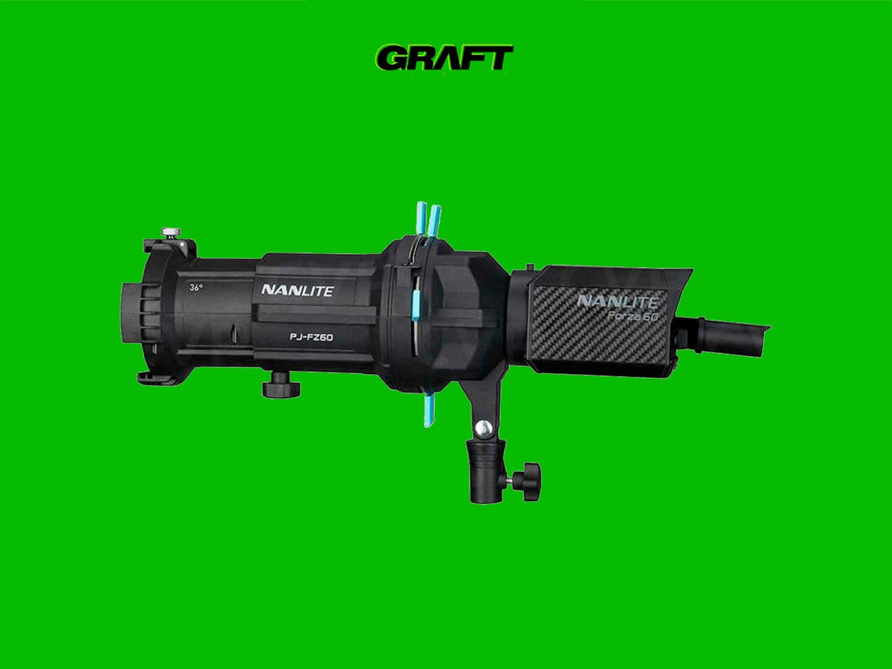 Nanlite forza 60c rgb + pj-fmm projector