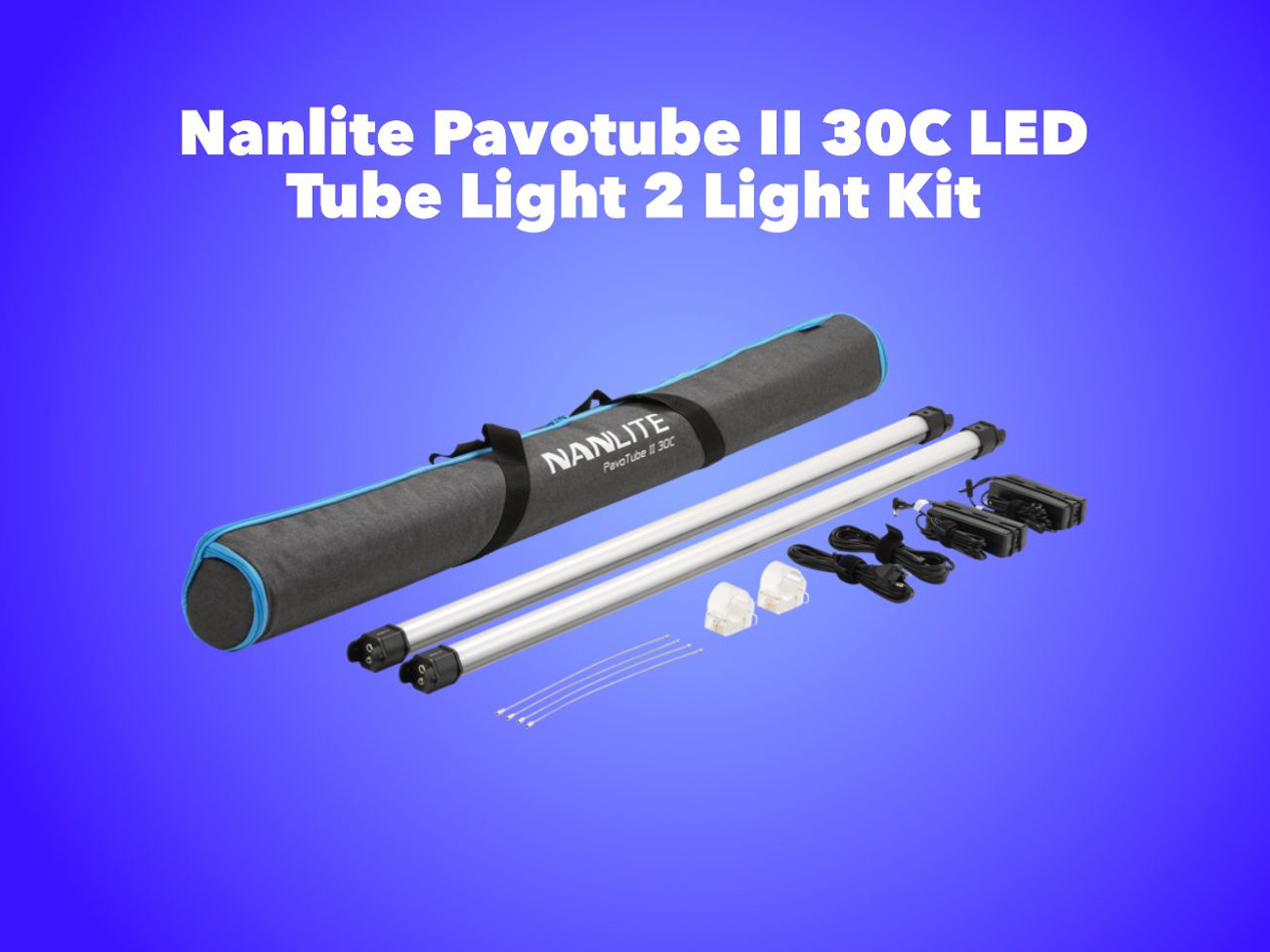 Nanlite pavotube ii 30c led rgbww tube light 2 light kit