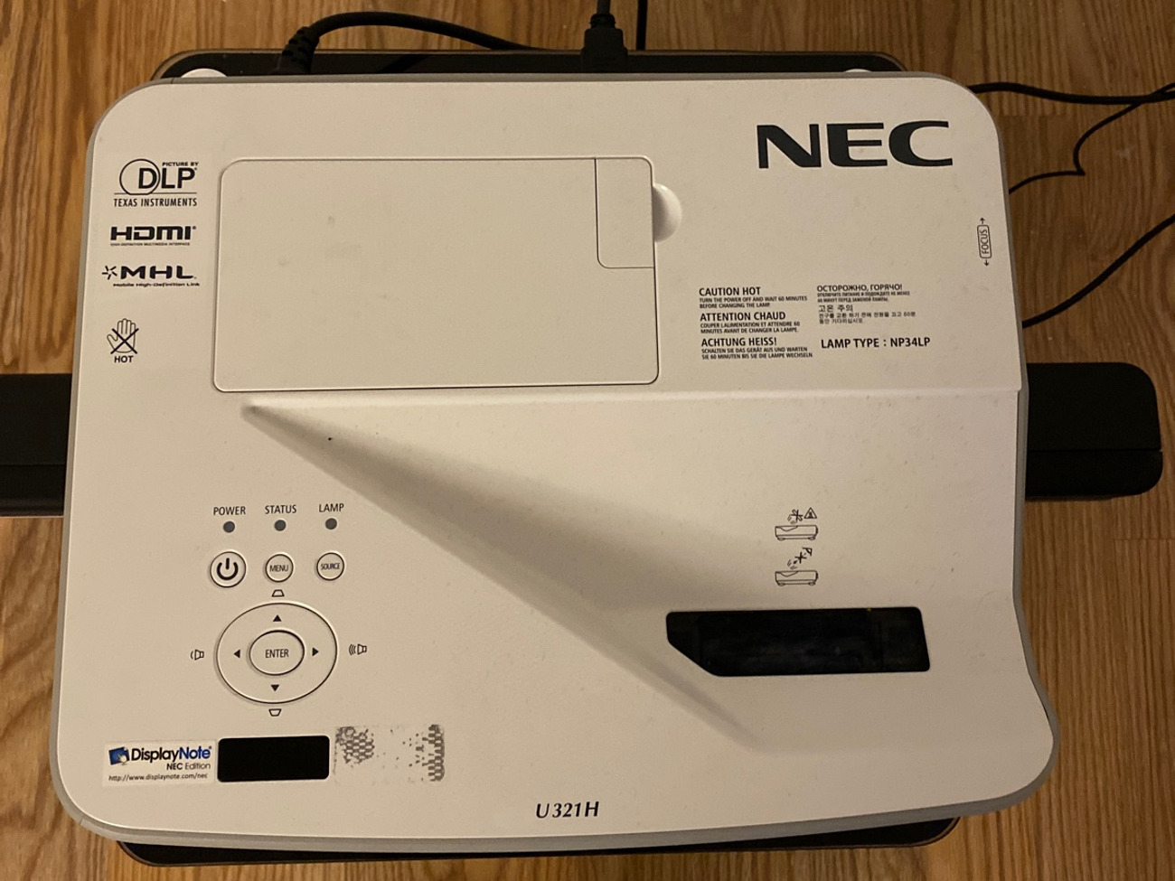 Nec u321h projector