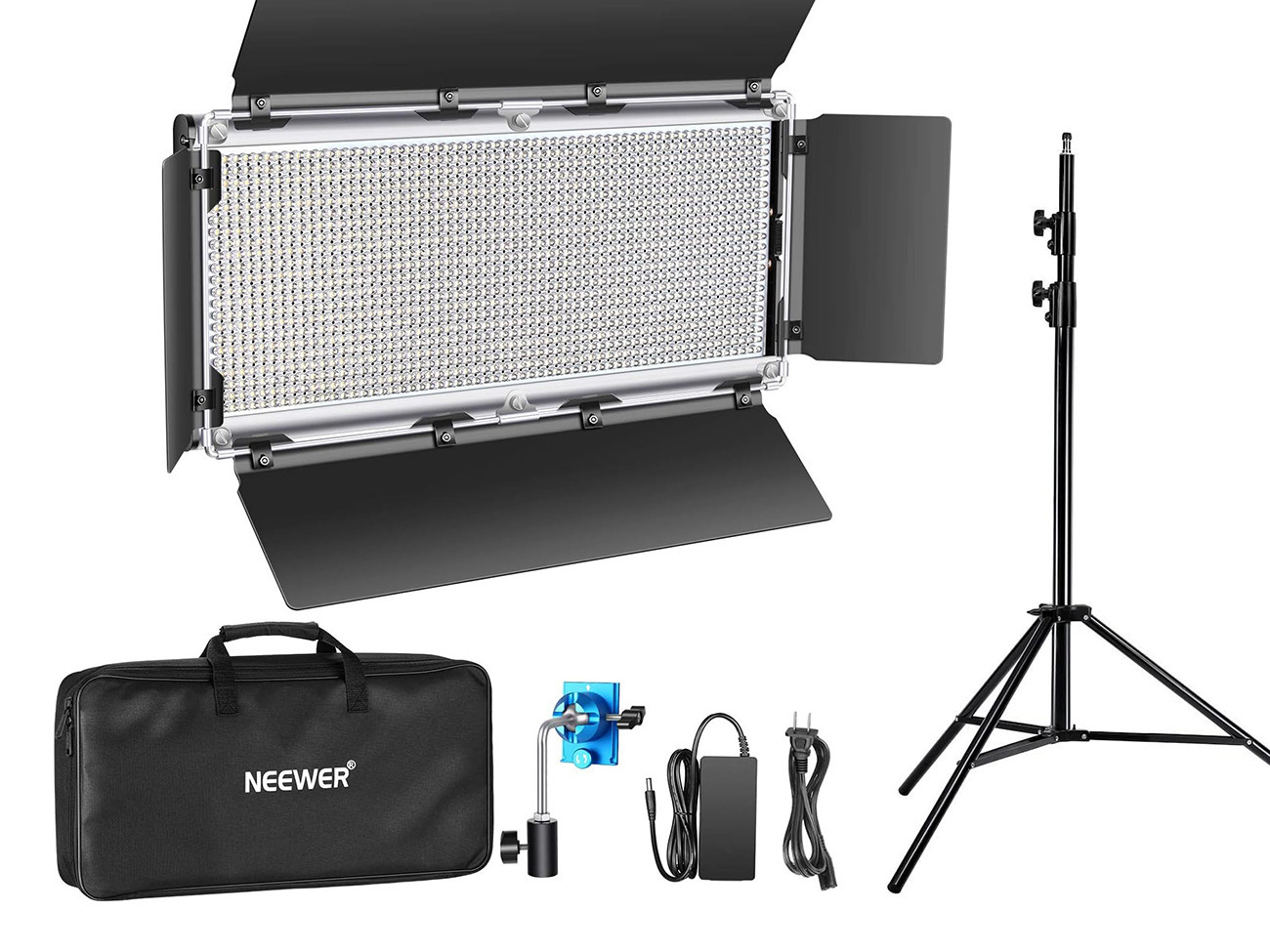 Neewer 1320 led dimmable bi-color video light + stand