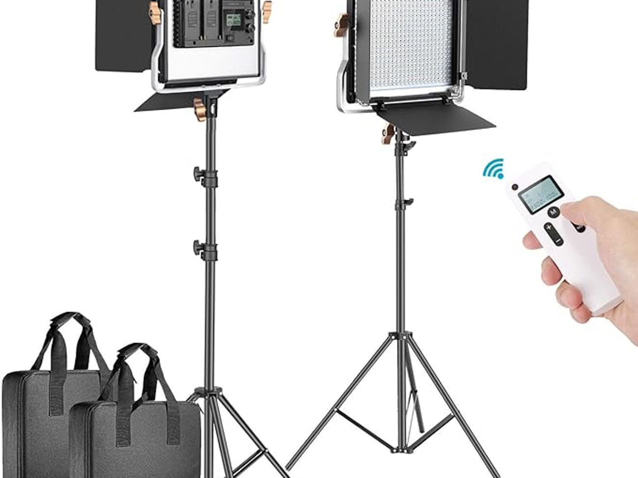 Neewer 2 packs advanced 2.4g 480 led panel light