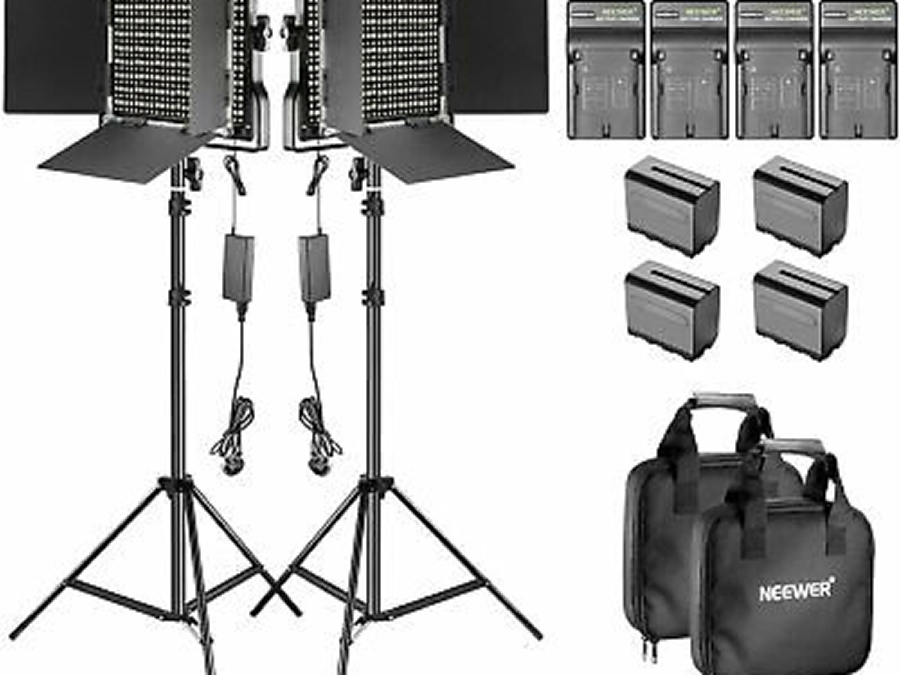 Neewer 2 pieces bi-color 660 led video light