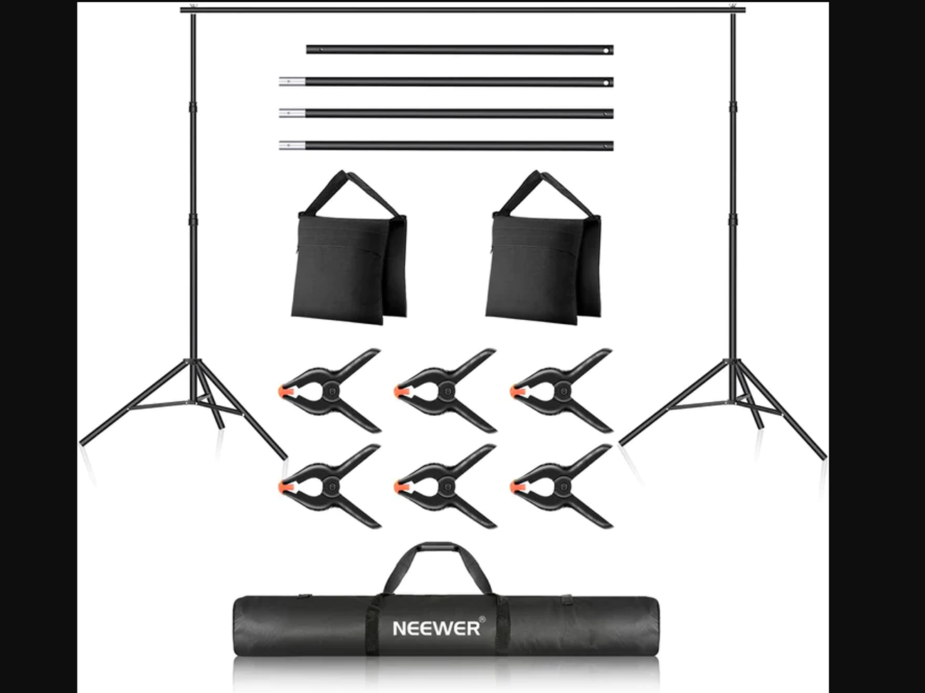 Neewer 2 x 3m / 7 x10ft background support system: