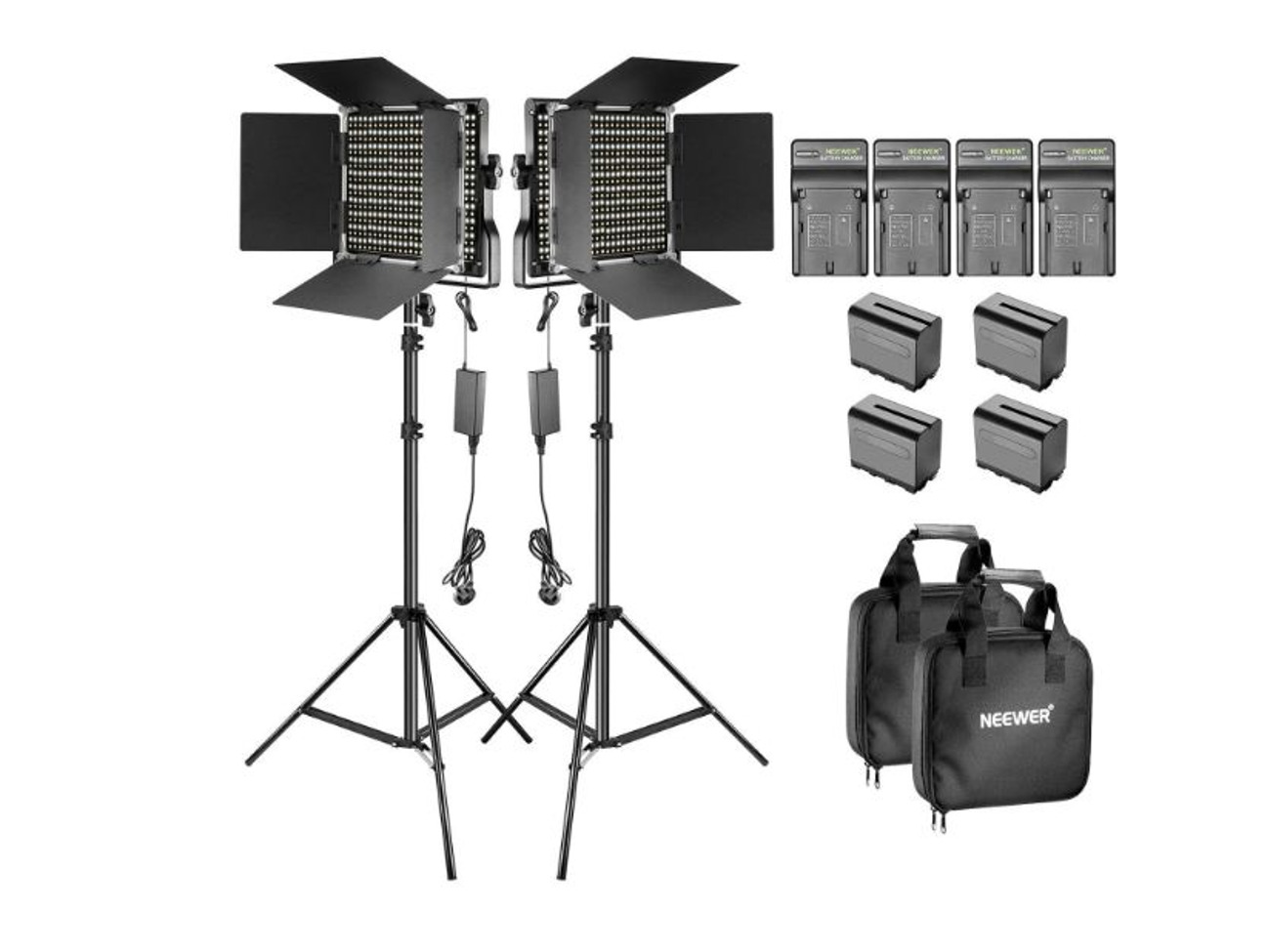 Neewer 2-pack dimmable bi-colour 660 led video lights