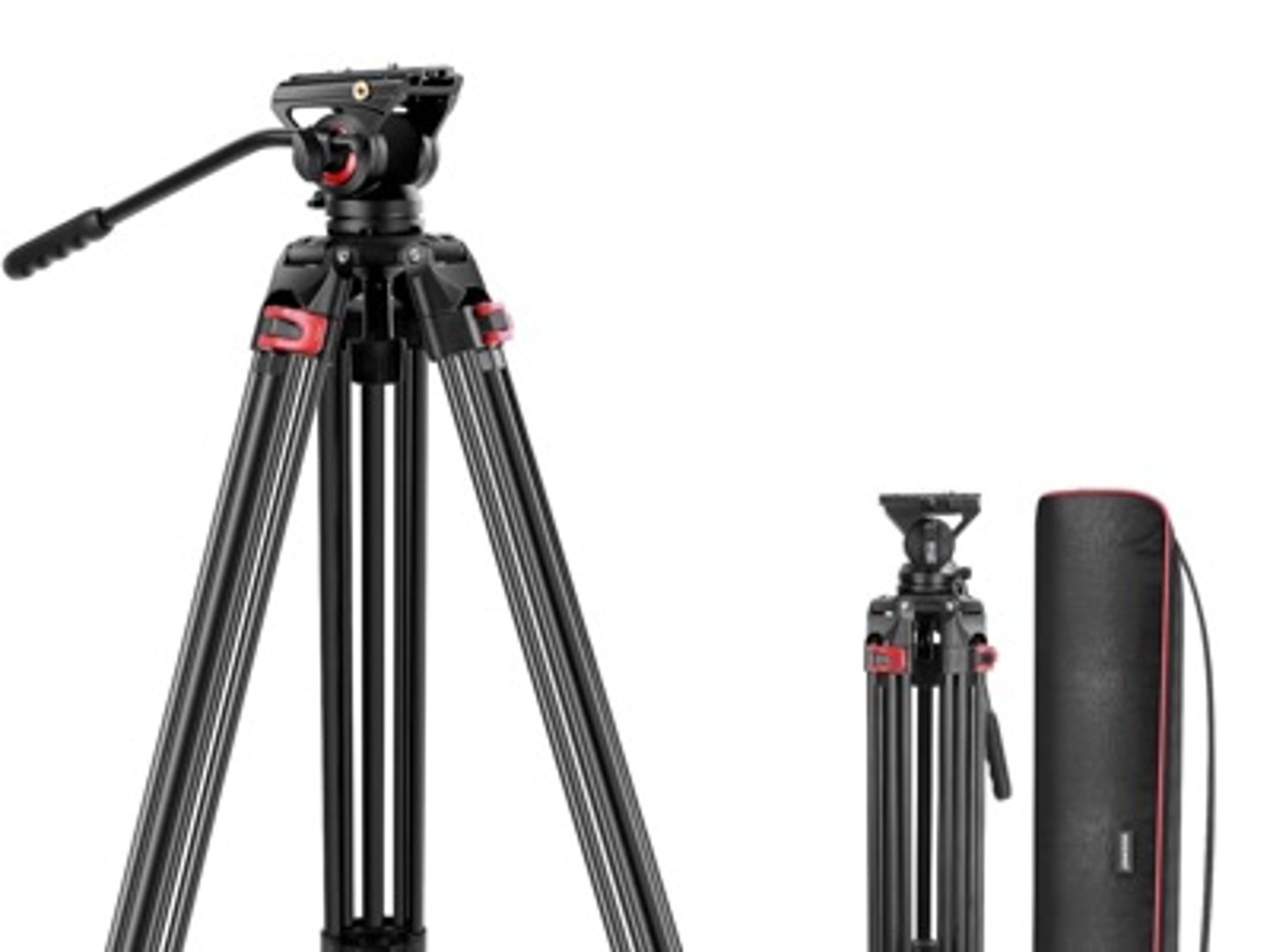 Neewer 74" pro video tripod with fluid head