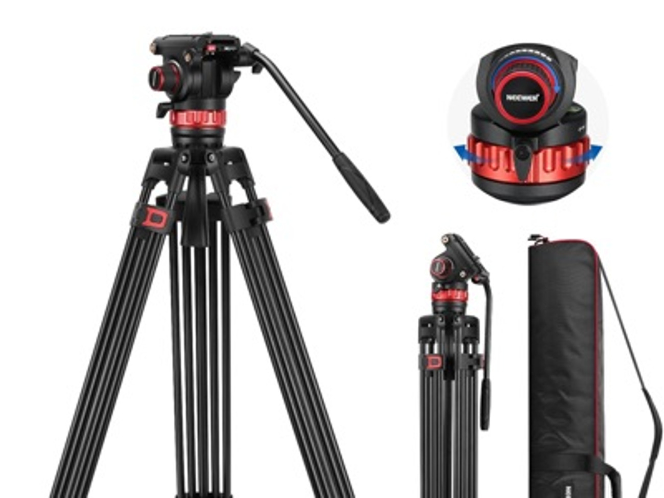 Neewer Phone All Metal Heavy Duty Tripod Case is high quality Included