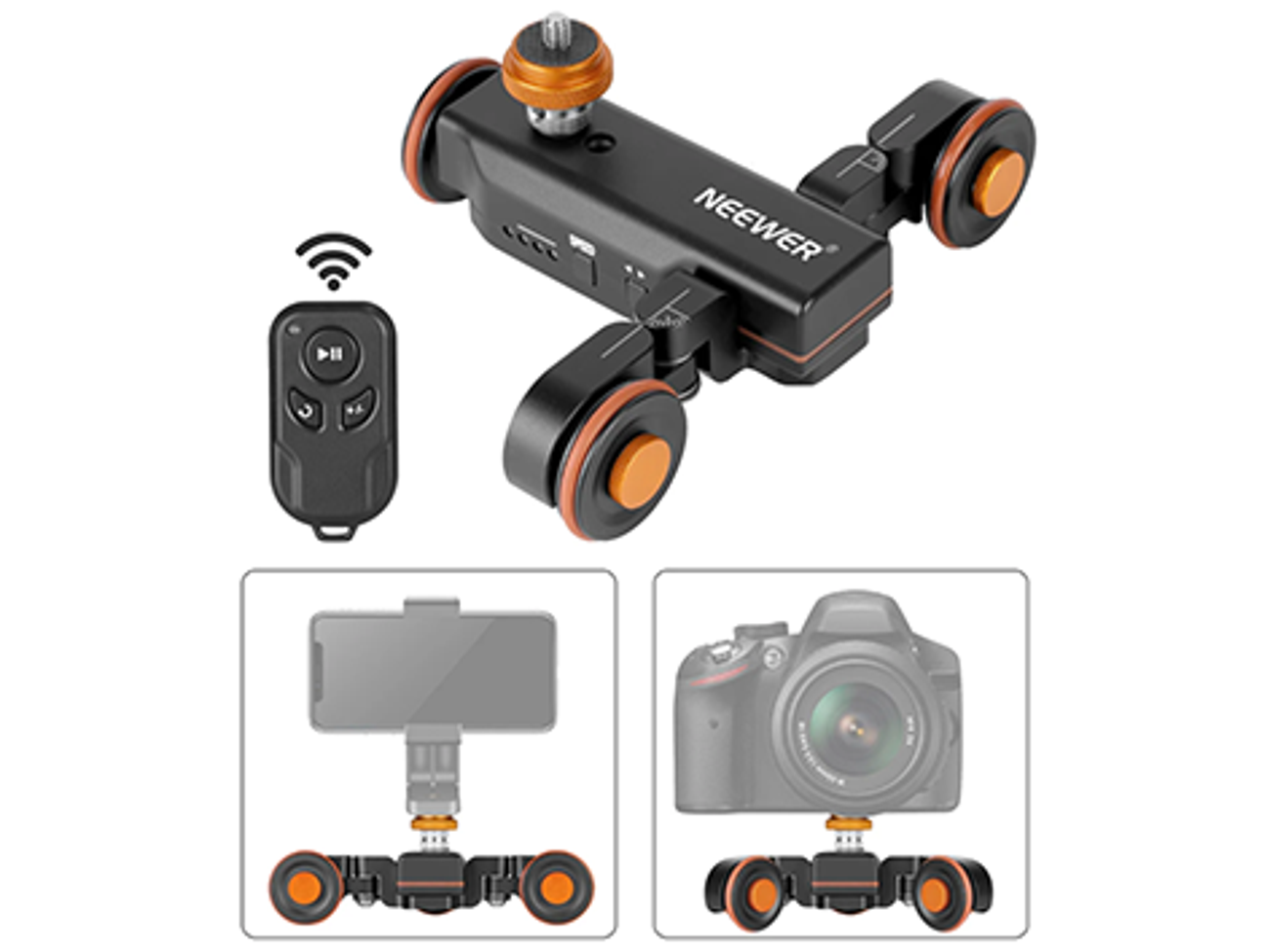 Neewer dl100 wireless video camera dolly with remote control