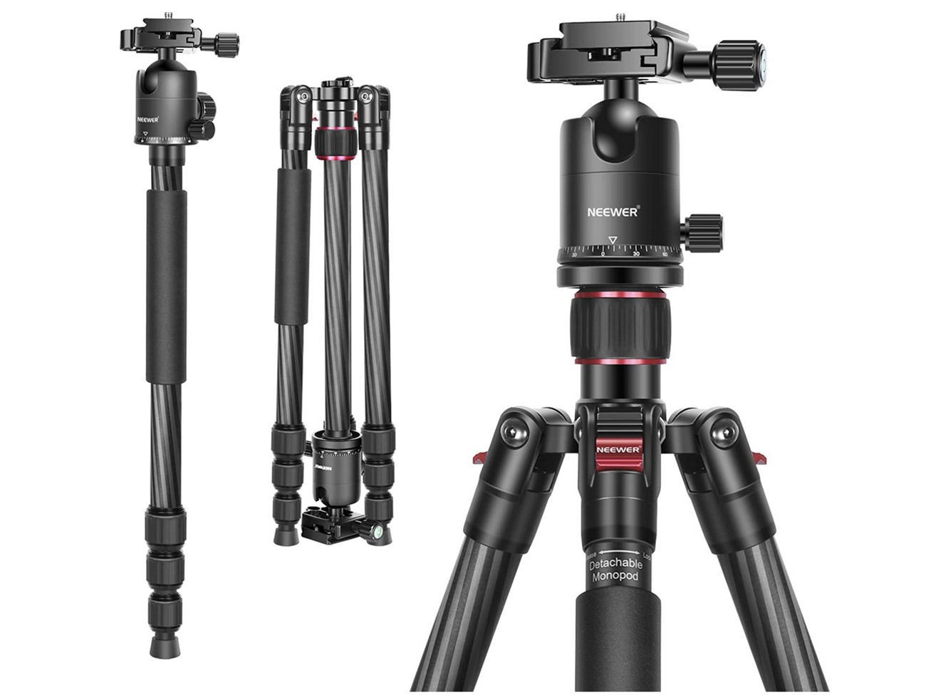 Brand new neewer tripod/monopod 168 cm with 360 ball head + bag 