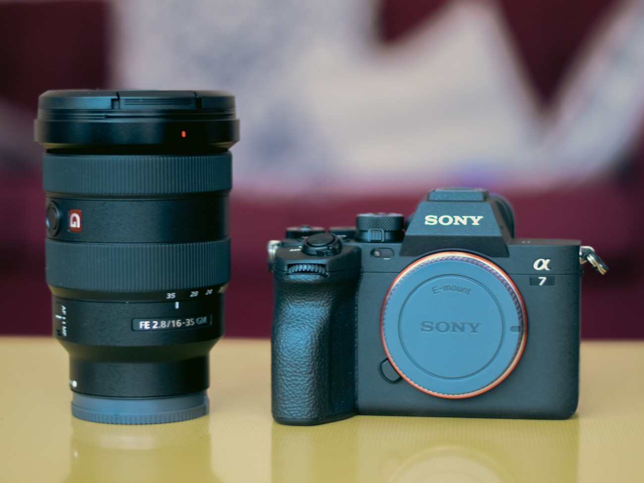 Sony a7iv camera with sony's 16-35mm lens  