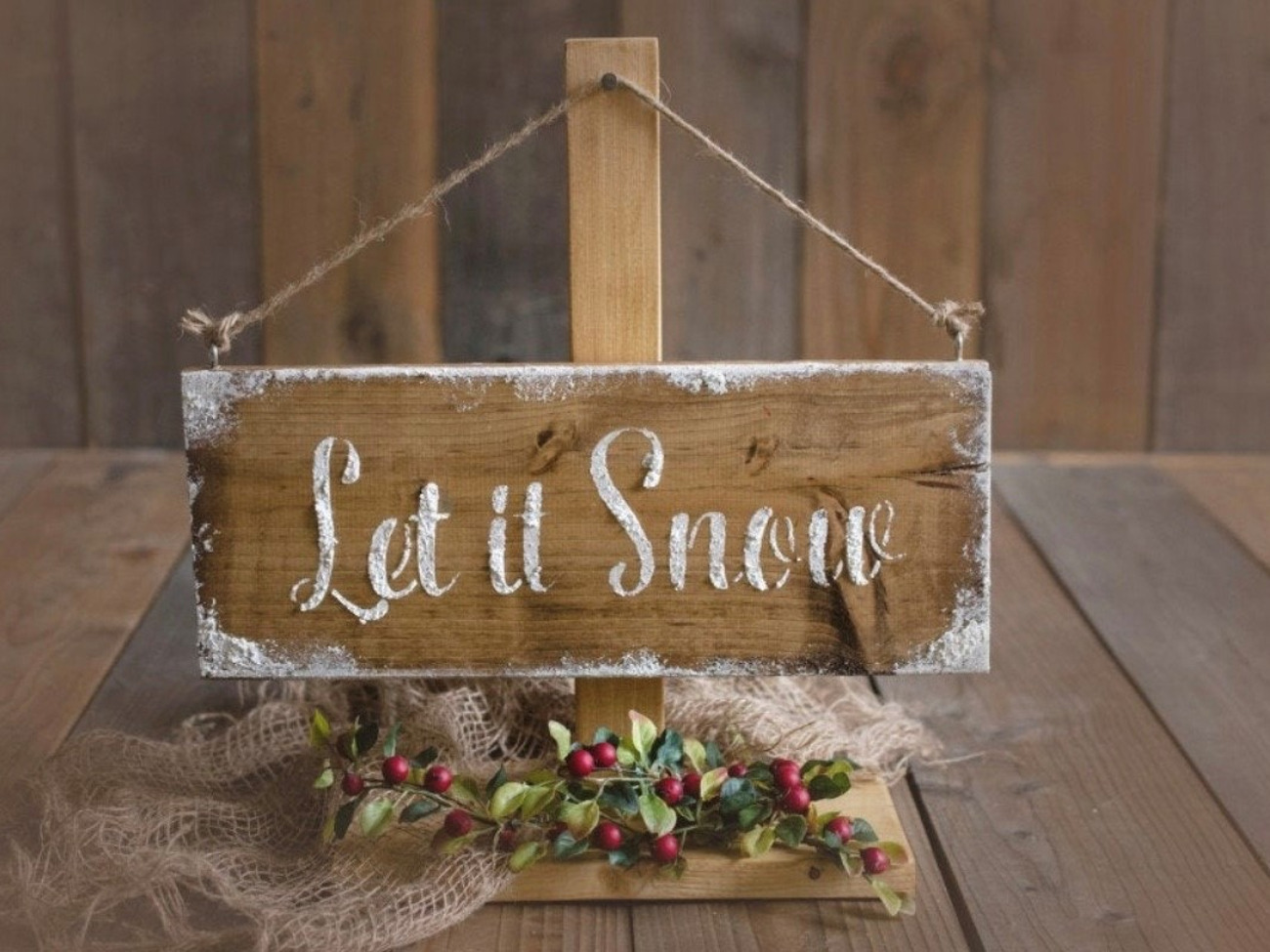Newborn wooden sign & stand prop