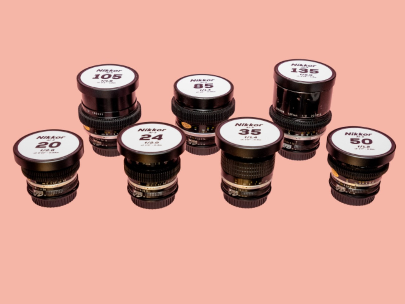 Nikkor ais nikon vintage prime lens set - ef mount cinevised