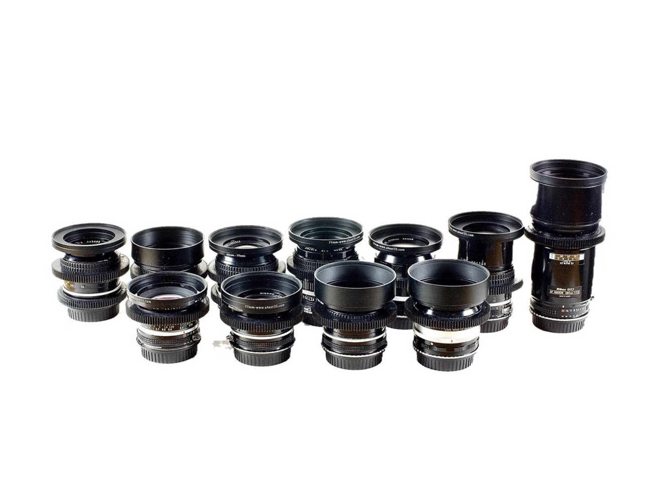 Nikkor/nikon set of 11 prime lenses, ef mount