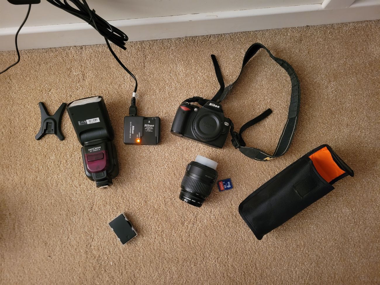 Nikon d40x with external flash