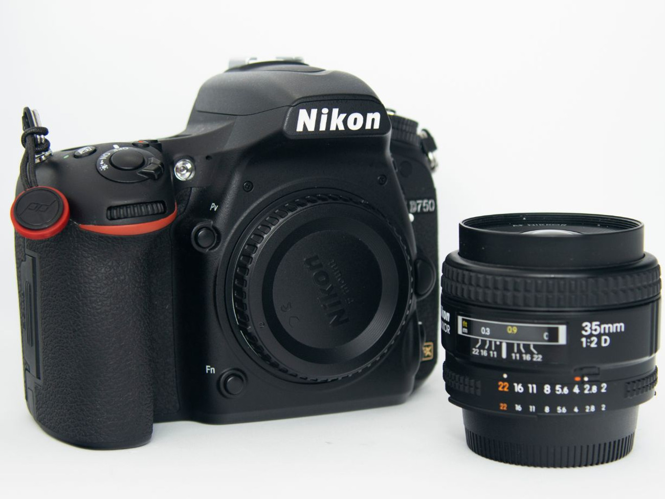 Nikon d750 dslr + 35mm f2 lens kit