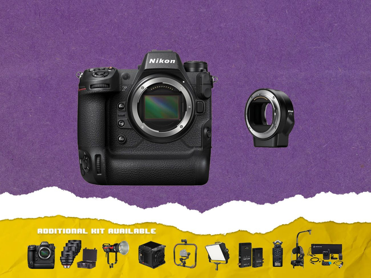 Nikon z9 full frame mirrorless camera +  ftz adapter 