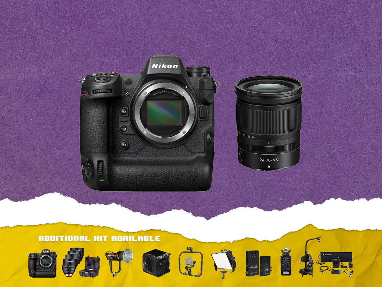 Nikon z9 full frame mirrorless camera + 24-70mm f/4 