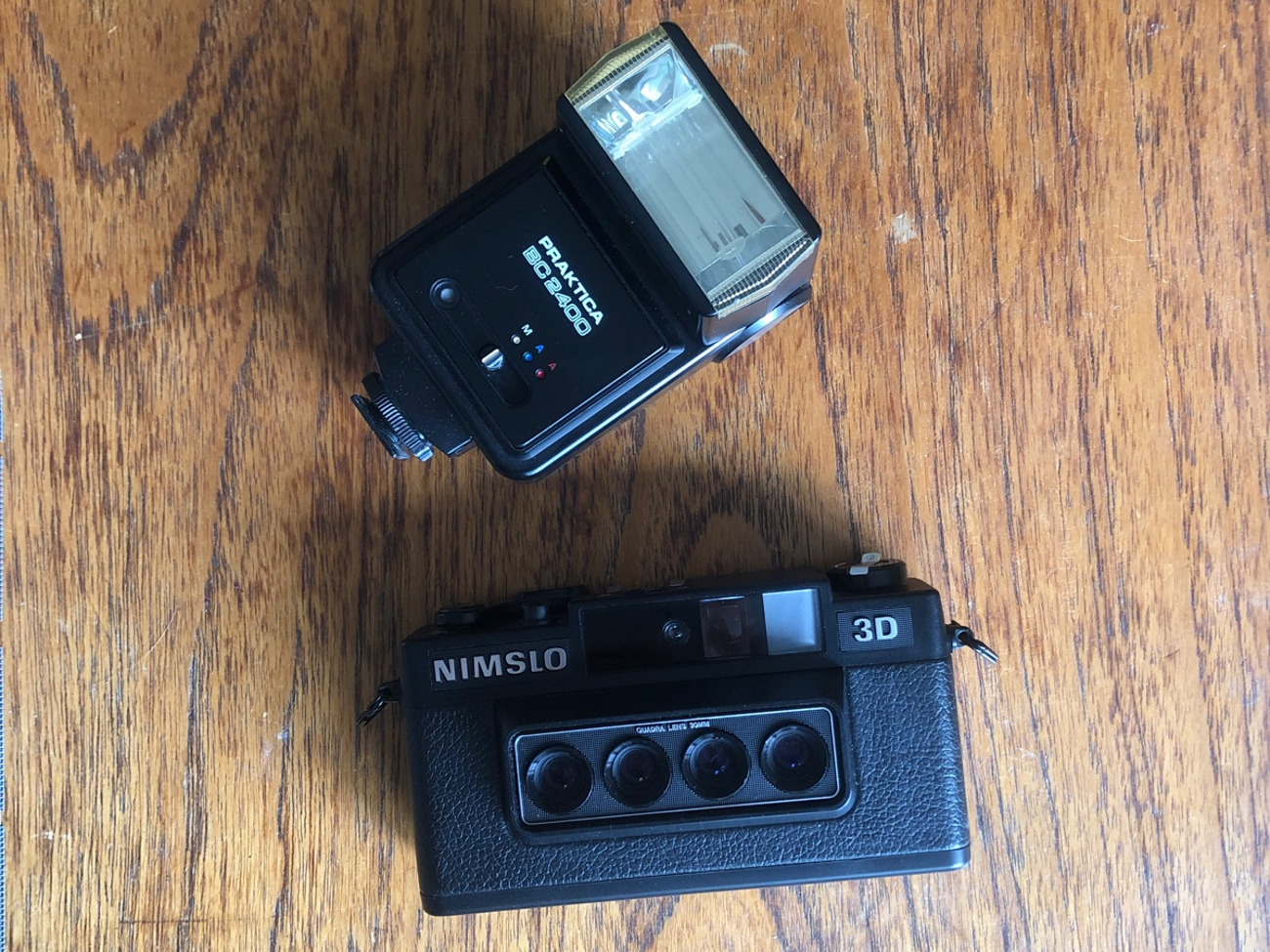 Nimslo 3d film camera with flash 35mm like nishika