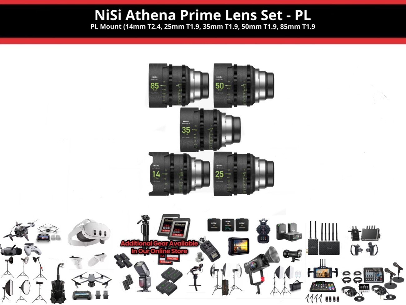 Nisi Athena prime 14/25/35/50/85 T1.9 PL レンズ(単焦点) Nisi Athena