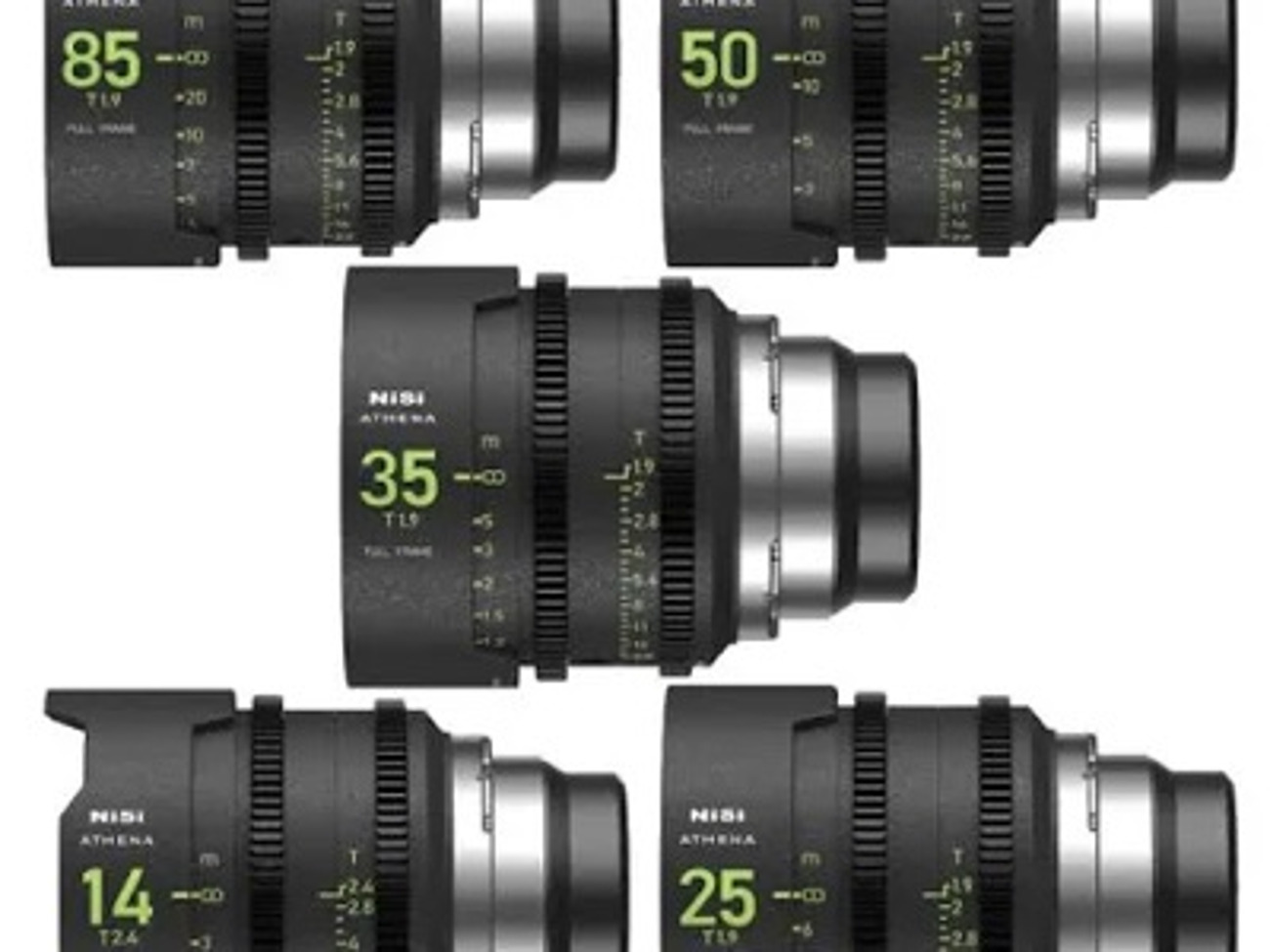 Nisi athena prime lenses - full set - pl mount (pl - e adaptor available)