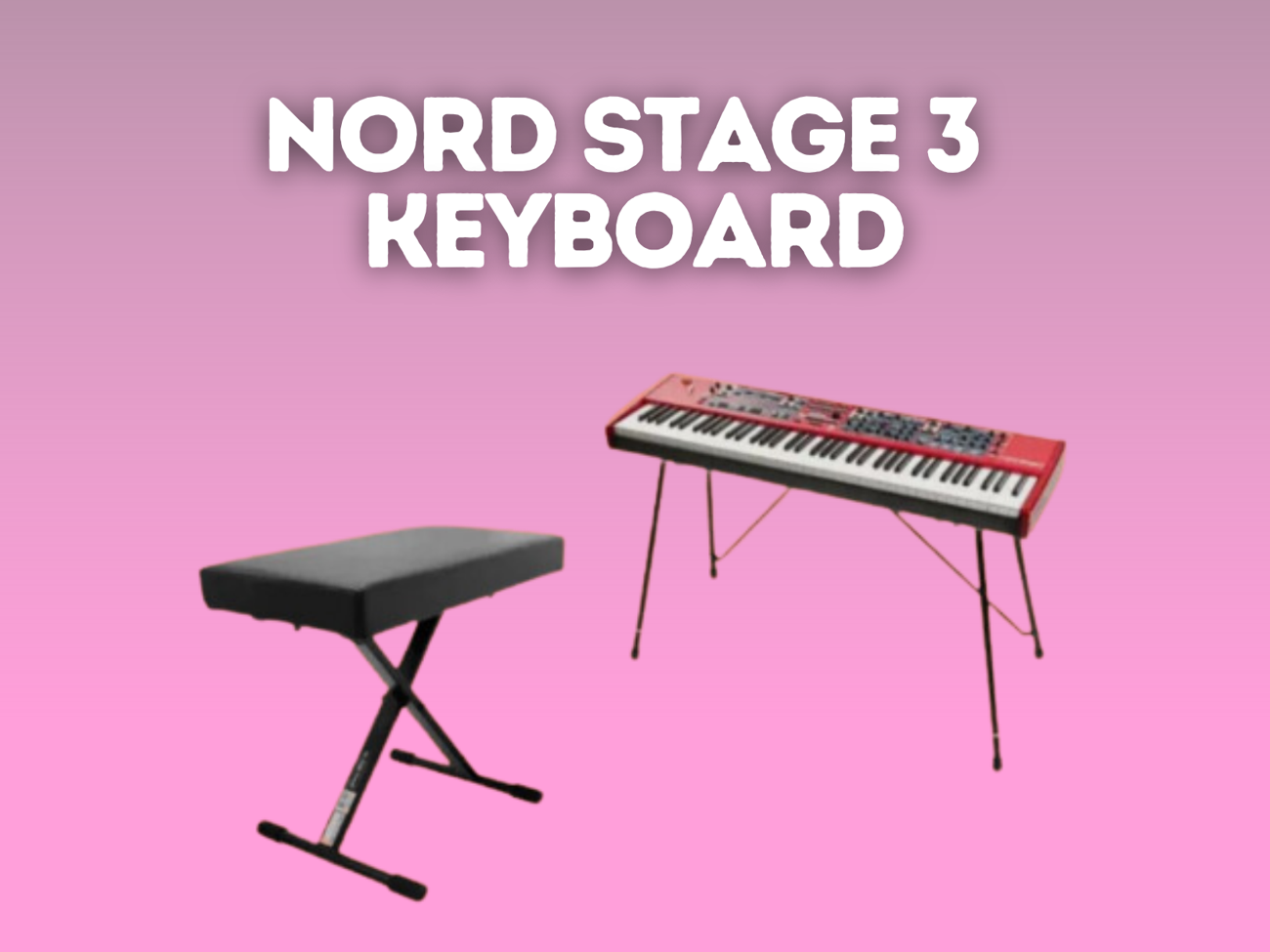 Nord stage 3 88 digital piano + stand + wide keyboar + case