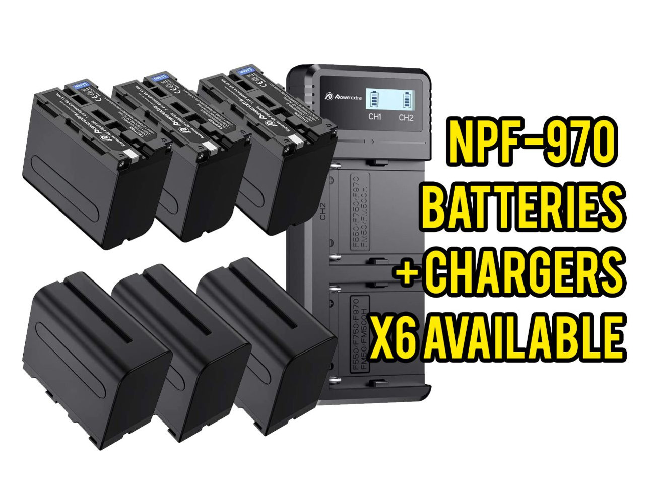 Npf-970 batteries x6 available