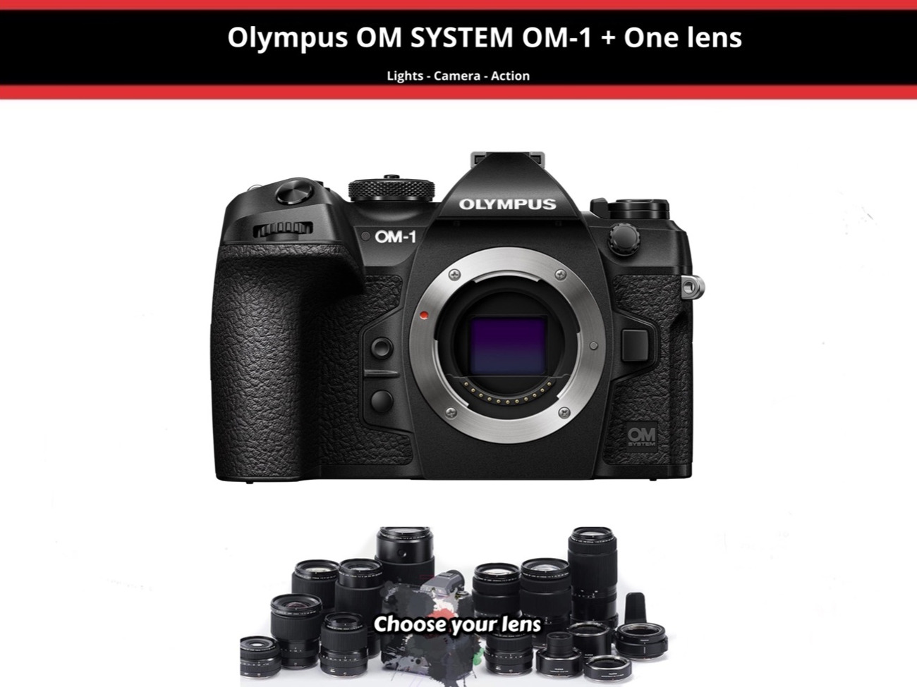 Olympus om system om-1 + one lens