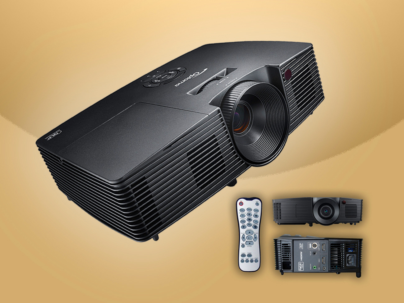 Optoma hd141x 1080p 3d projector + 10m hdmi and power cables 