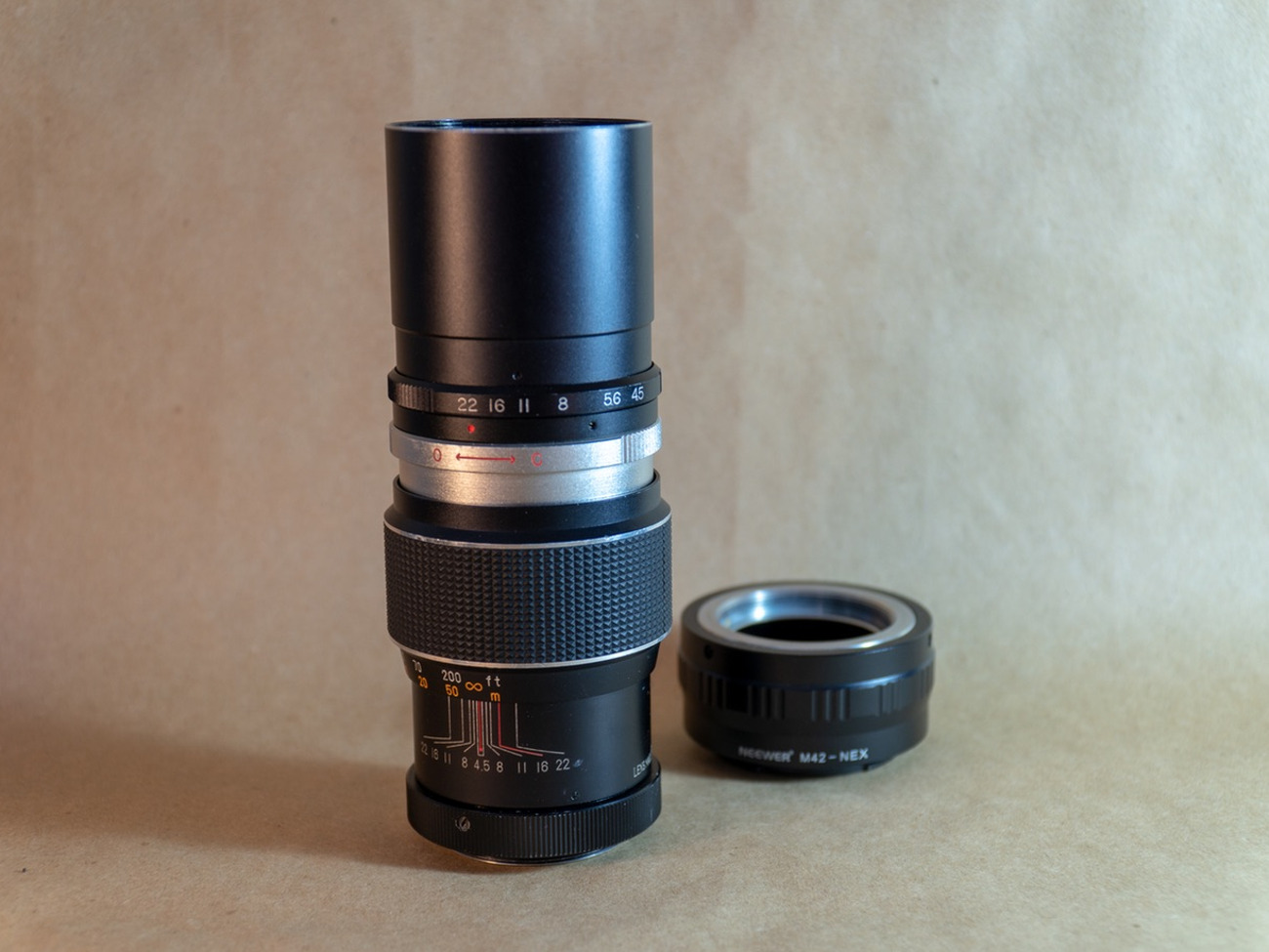 Optomax f4.5 / 200mm vintage lens
