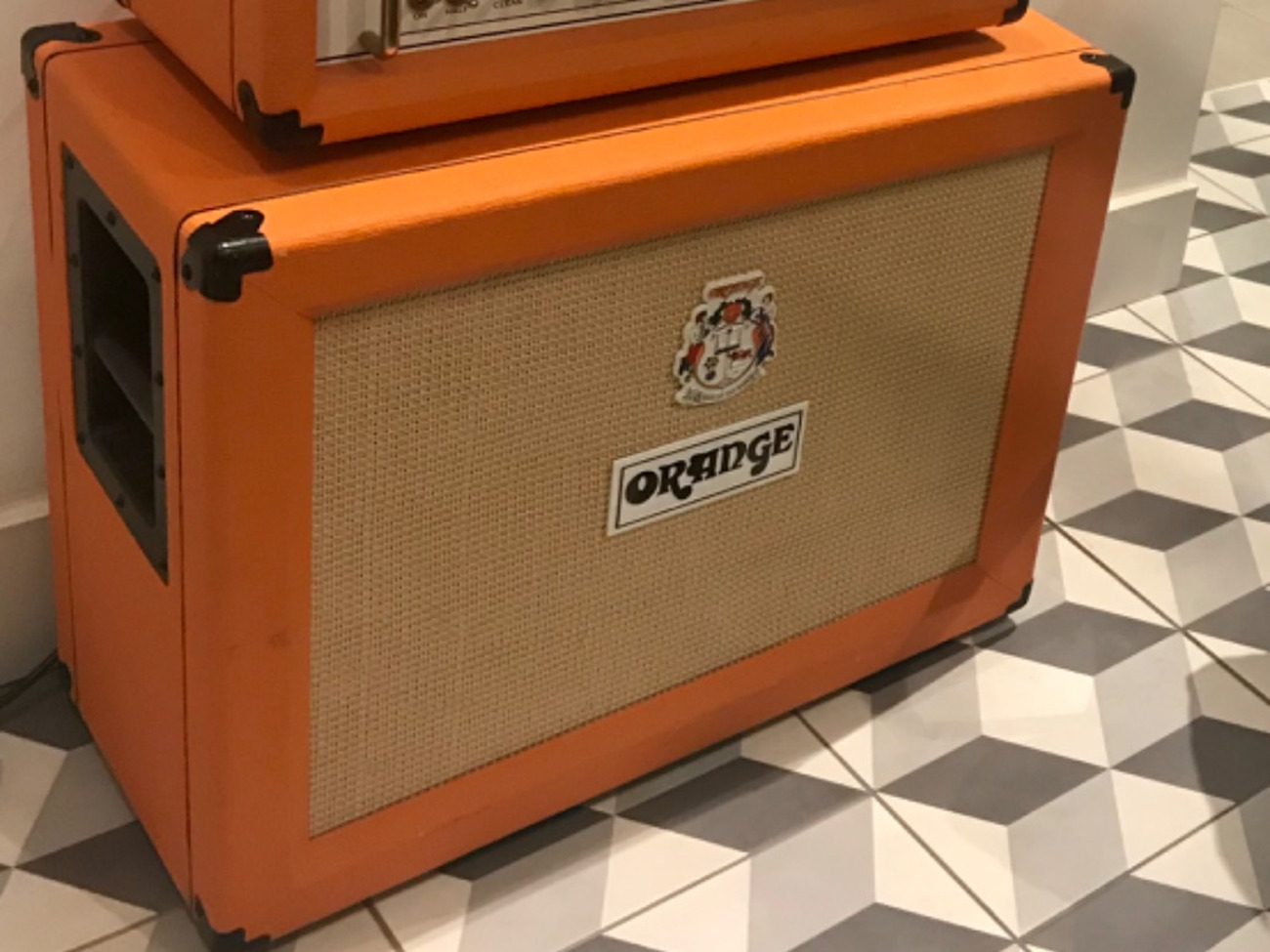 Orange 2x12 guitar cab.  vintage 30s
