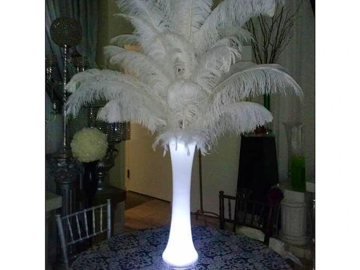 Ostrich feather centerpiece 55 inch tall # 112097