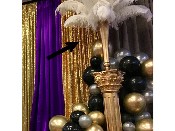 Ostrich feather centerpiece 55 inch tall # 112099