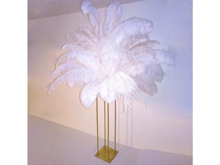 Ostrich feather centerpiece 58 inch tall # 113152