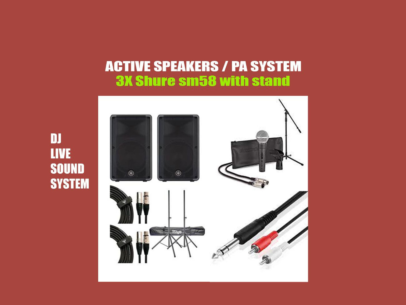 Pa system / sound system/ speakers hire / dj speaker
