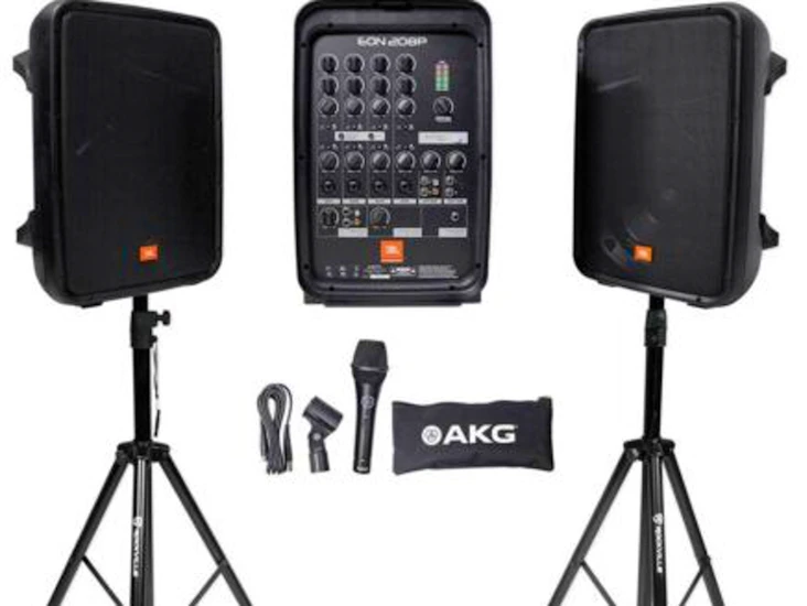 Pa system jbl eon208p portable speaker event mic microphone pat tested ✅ bluetooth