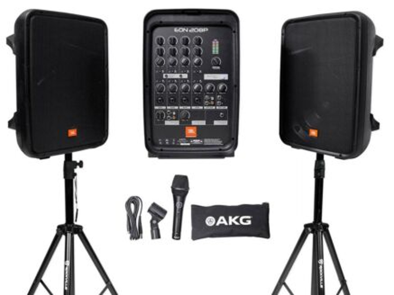 Pa system jbl portable speaker + stands event mic projector pat tested ✅