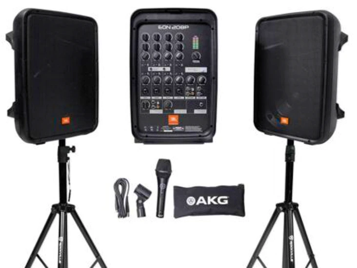 Pa system jbl portable speaker + stands event mic projector pat tested ✅