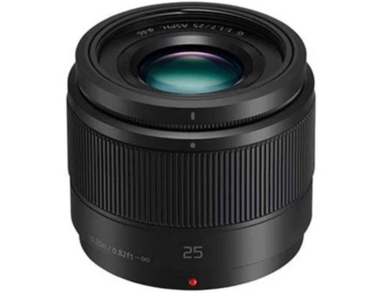 Panasonic 25mm f1.7 lumix g asph black lens - micro 4 3rd
