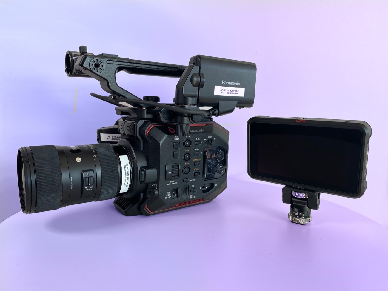 Panasonic eva1 compact cinema camera w/atomos ninja v