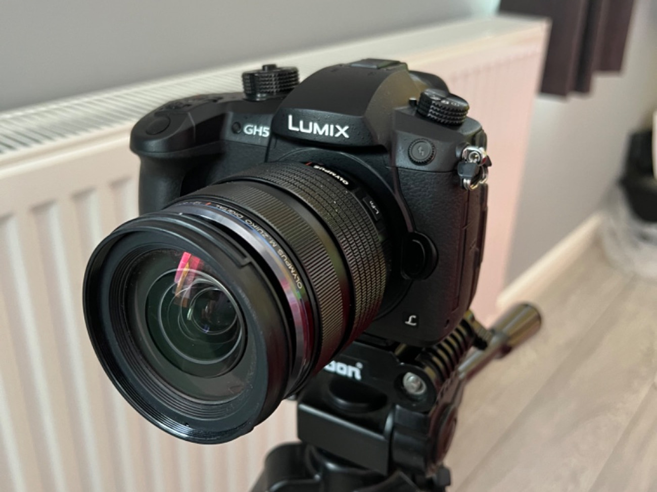 Panasonic gh5 with 12-40 olympus m. zukio pro lens