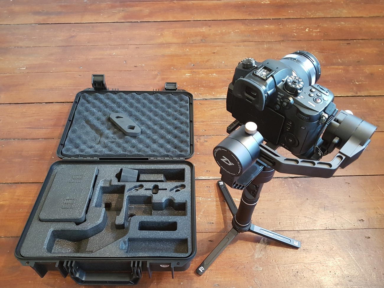 Panasonic gh5 (v-log) with zhiyun plus gimbal and 12-35mm lens kit